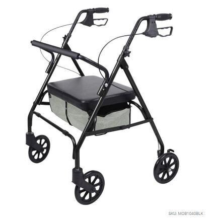 Bariatric Rollator, Color: Black